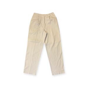 Chadwick's Women's Tan/Khaki Pleated Classic Fit Hi-Rise 30" Inseam Pants SZ 12